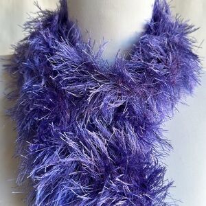 Pretty purple boa scarf